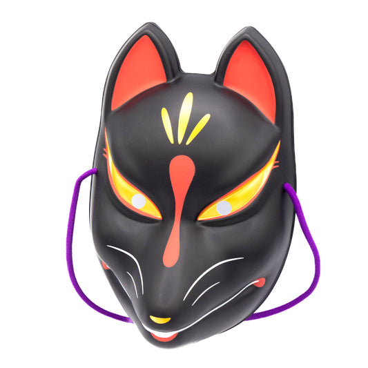Japanese Fox Mask - Red and Black