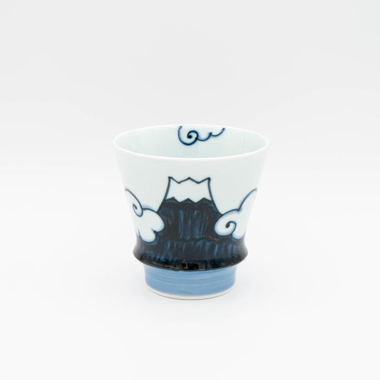 Arita yaki porcelain -Sake glass cup Takumi no Kura Blue Mt.Fuji