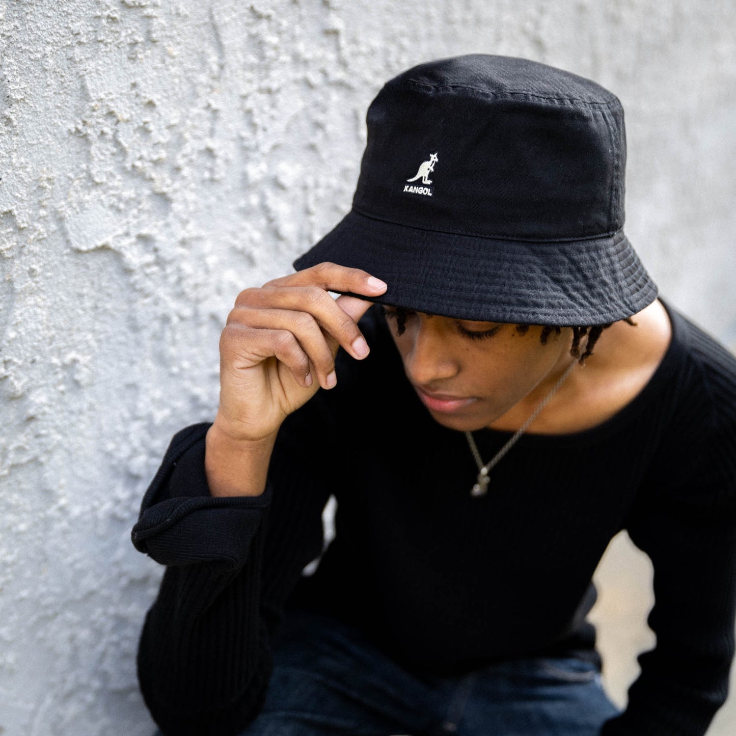 Kangol - Washed Bucket Hat - Black