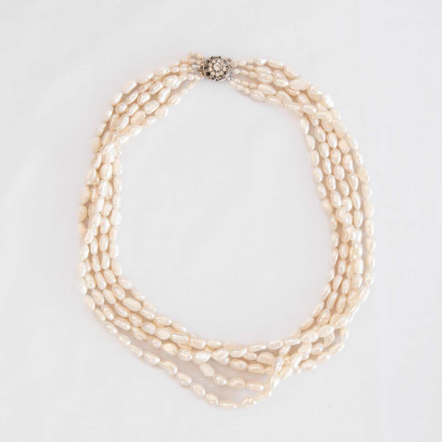 Stellar Hollywood - Five Strand Pearl Necklace