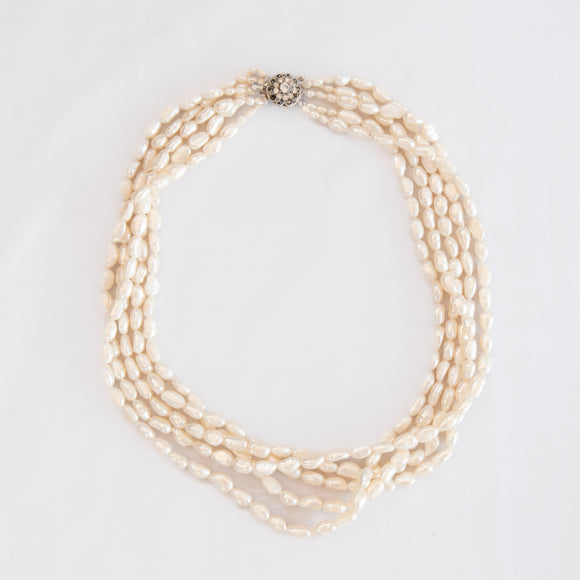 Stellar Hollywood - Five Strand Pearl Necklace