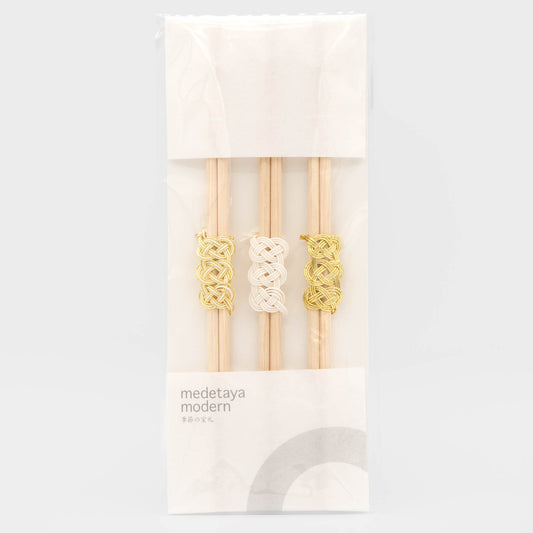 Medetaya Modern - Chopsticks 3pcs Set - Gold