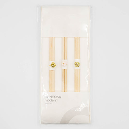 Medetaya Modern - Chopstick 3pcs Set- Gold