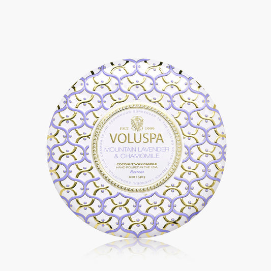 Voluspa - 3 Wick Candle - Mountain Lavender & Chamomile