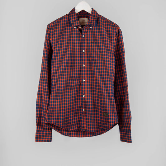 Scotch & Soda - Men's Button Down Shirt - Red Blue Plaid