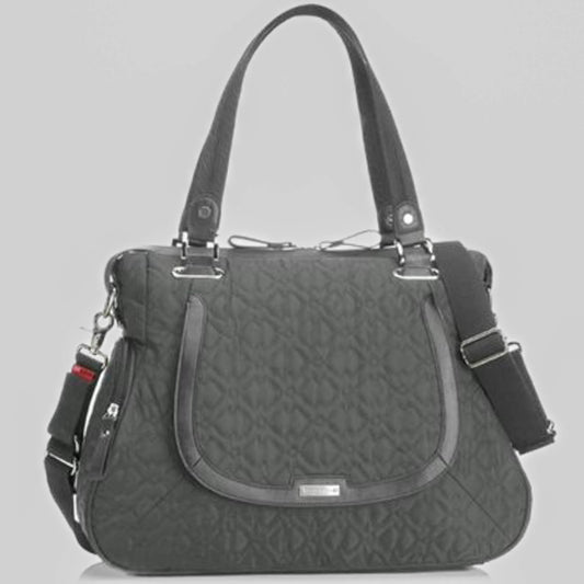 Storksak - Anna Quilted Diaper Bag - Charcoal Grey