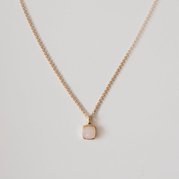 Stellar Hollywood Square Necklace - White