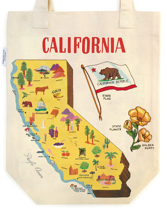 Cavallini Papers & Co. Vintage Totes - California