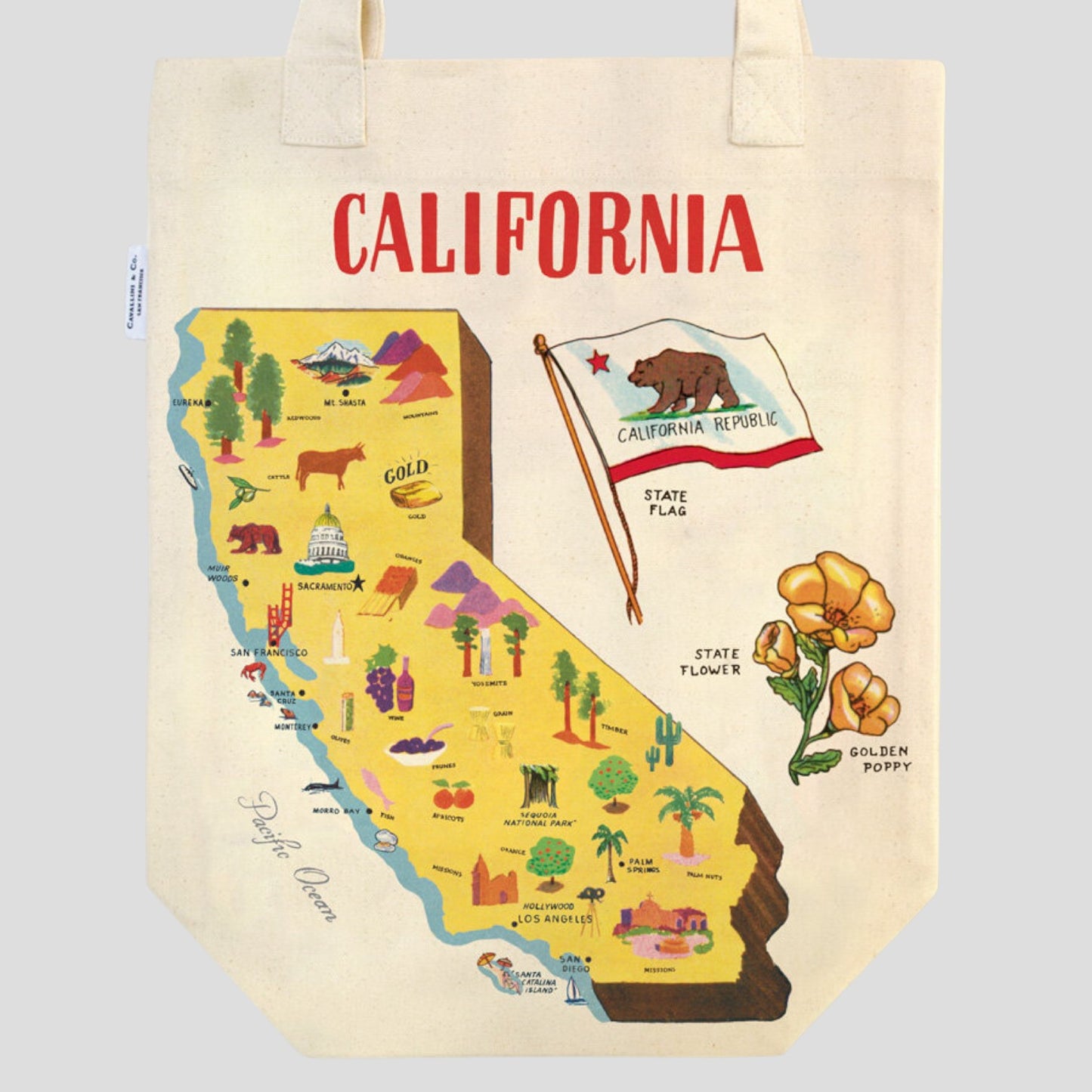 Cavallini Papers & Co - Vintage Totes - California