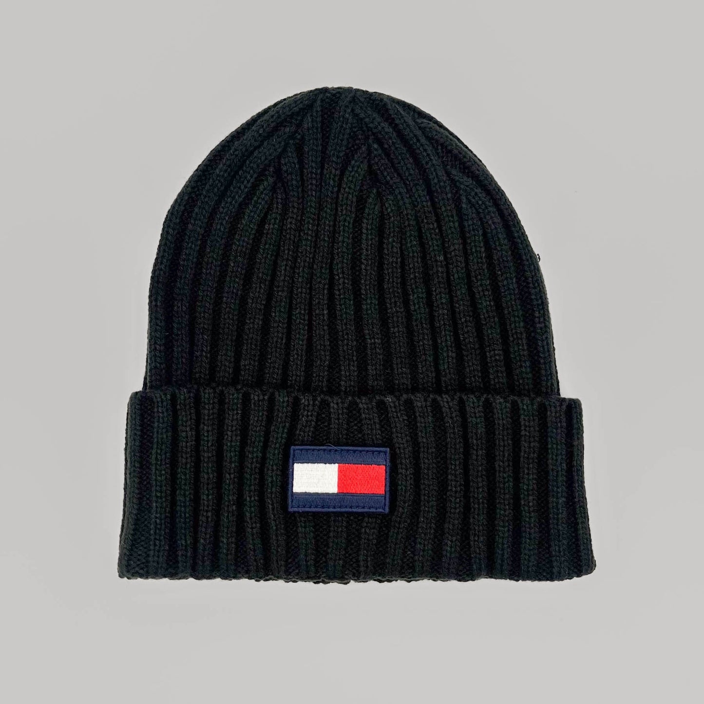 Tommy Hilfiger - Fleece Big Flag Beanie Hat - Black