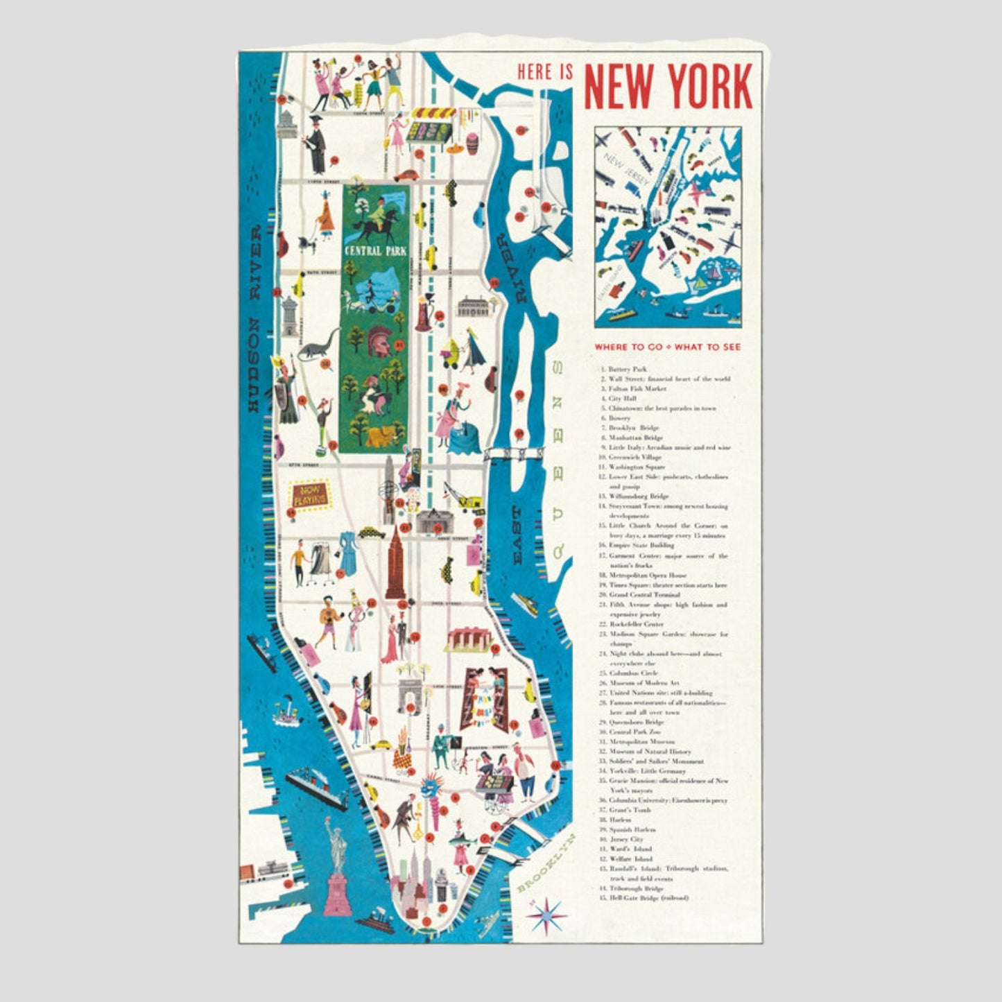 Cavallini Papers & Co - Vintage Tea Towel - New York