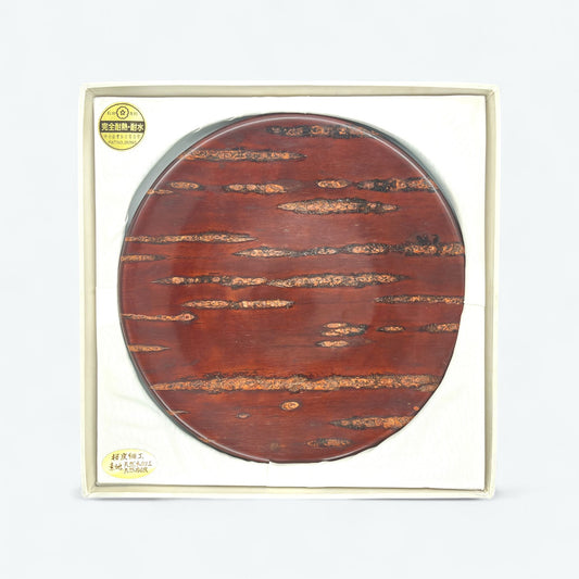 Vintage Akita Cherry Bark Round Tray – Handmade Japanese Craft　