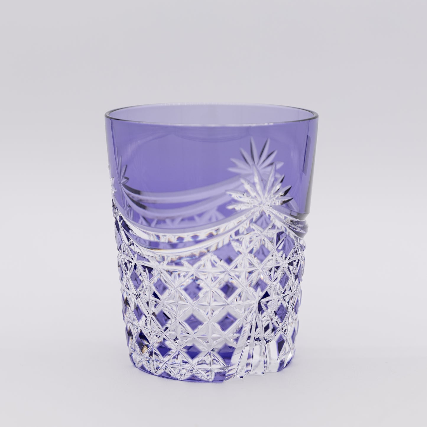 Kagami Crystal - Whiskey Glass - Drape & Tetragonal Basket Weave