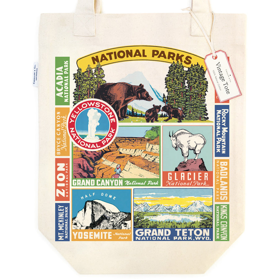 Cavallini Papers & Co. Vintage Totes - National Parks