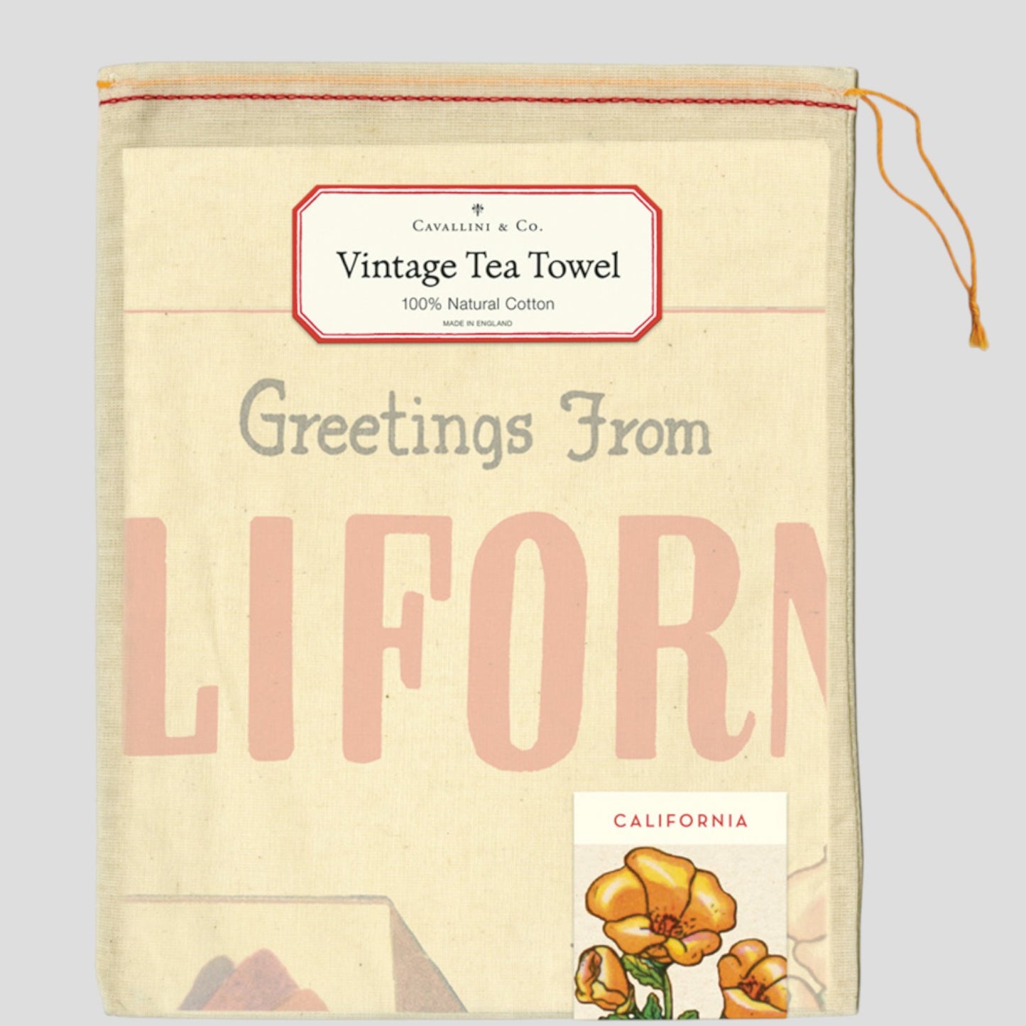 Cavallini Papers & Co - Vintage Tea Towel - California