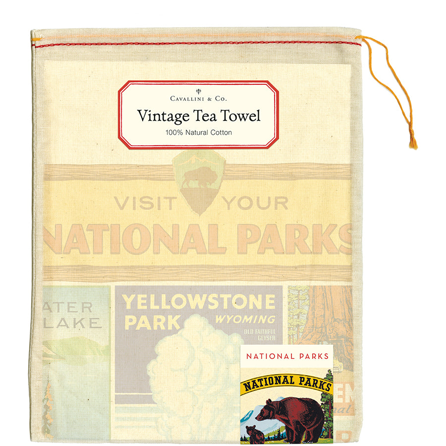 Cavallini Papers & Co - Vintage Tea Towel - National Parks