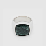 Tomwood - Cushion Green Marble - 925 Sterling Silver