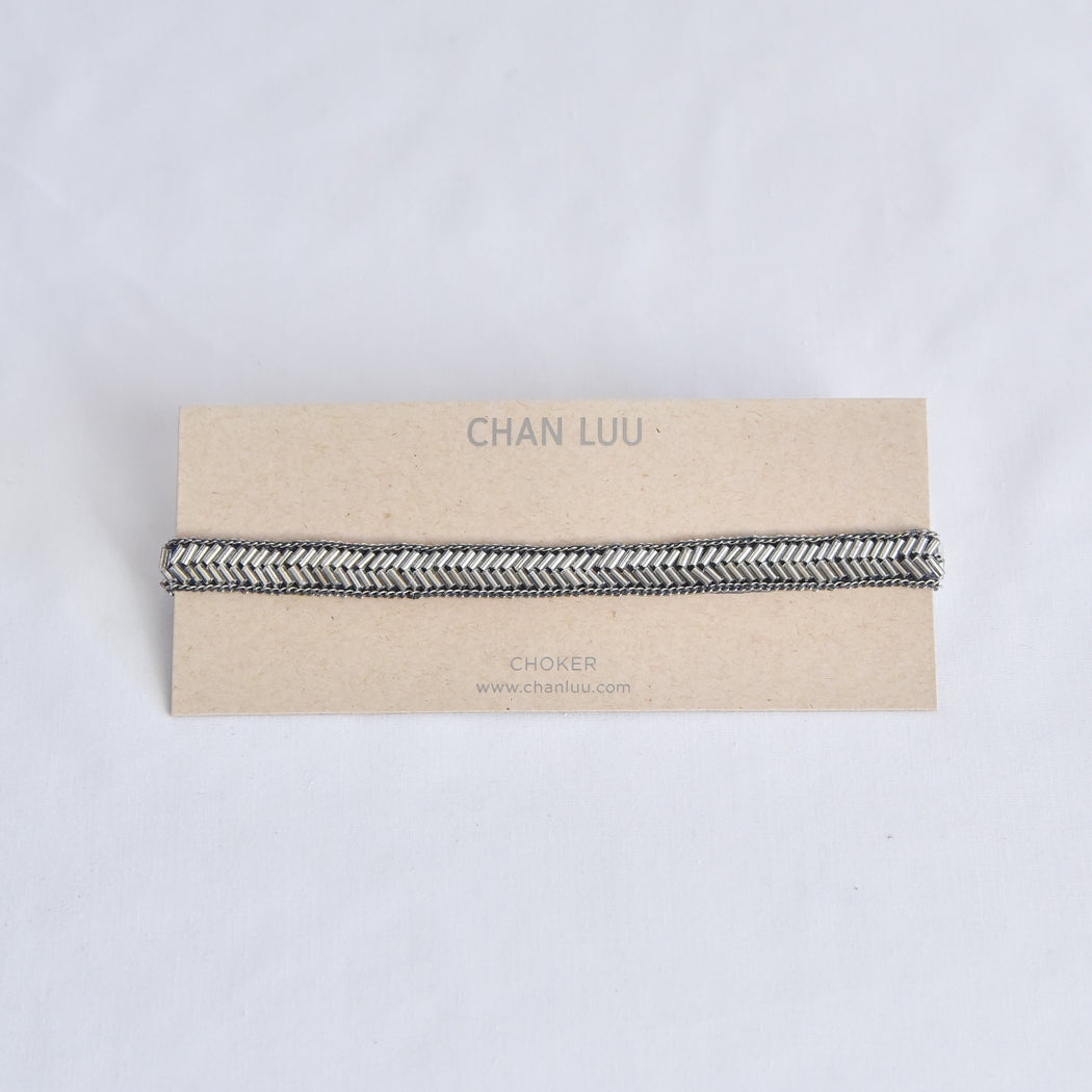 Beaded choker - Ebony