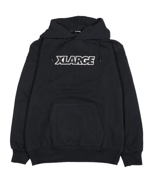 X Large - Standard Logo Patch Hooded Sweat - Black